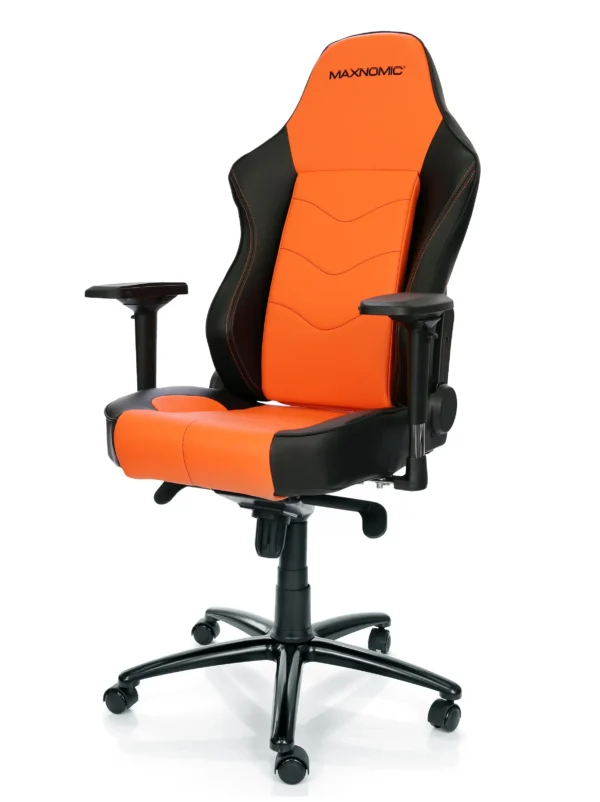 Chaise de bureau Leader Orange vue de biais